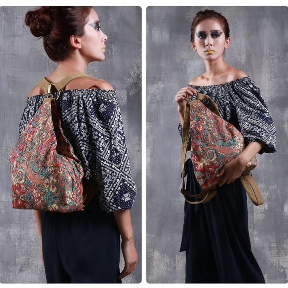 Bohemian Floral Daypack Backpack - Picture 11 of 12